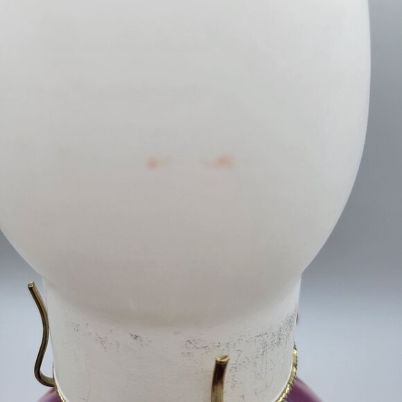 Mt St Helens Ash Glass Table Lamp Iridescent Purple Swirl Design - Picture 11 of 11